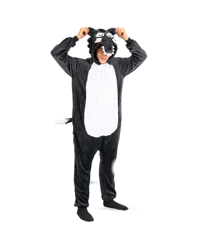 TUTONA LUPO IN PELLICCIA DI PILE IN BUSTA C/GANCIO